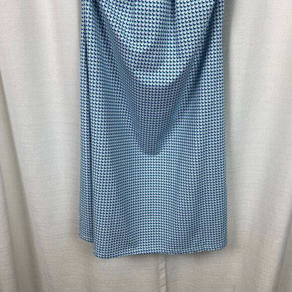 J.McLaughlin Blue&White Print Maria Catalina Cloth Sleeveless Dress Sz.M - Picture 6 of 12